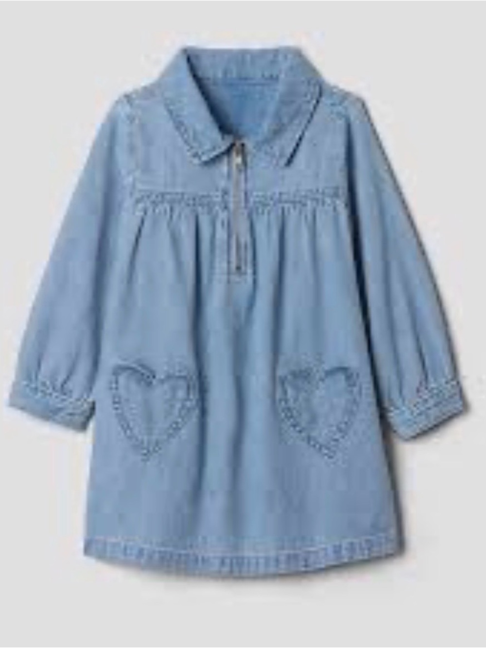 GAP Denim Dress with Heart Pockets